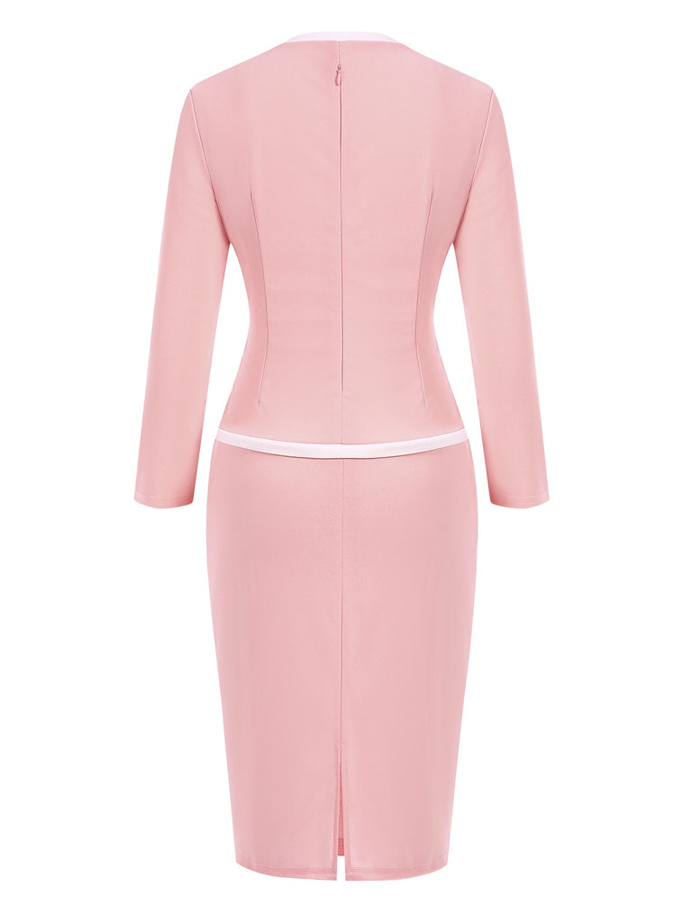 1960s Vintage Fake-Two Pieces Pencil Dress