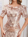Beige 1920s Embroidered Sequined Evening Dress
