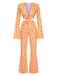3PCS 1970s Flare Sleeve Disco Hippie Costume Set