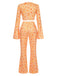 3PCS 1970s Flare Sleeve Disco Hippie Costume Set