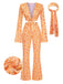 3PCS 1970s Flare Sleeve Disco Hippie Costume Set