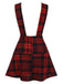 Red 1980s Scottish Plaid Overall skirt