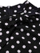 Black 1960s Tie Neck Polka Dots Dress