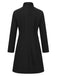 1960s Solid Stand Collar Lapel Coat
