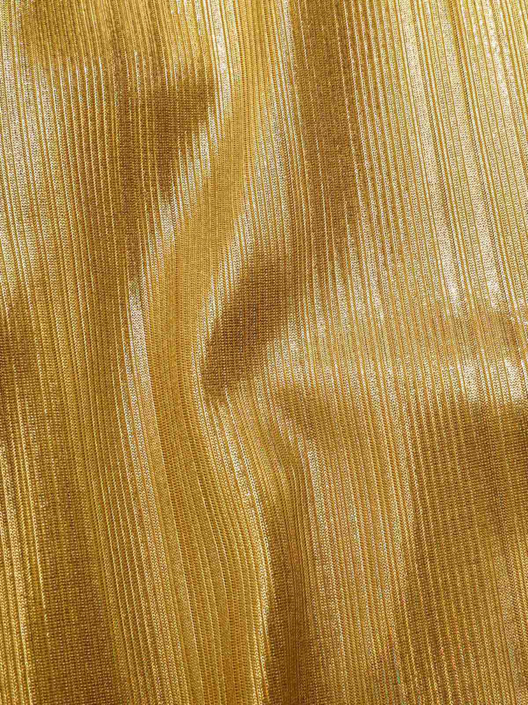 Gold 1970s Solid V-Neck Halter Jumpsuit