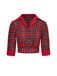 Red 1940s Scottish Plaid Cropped Shirt