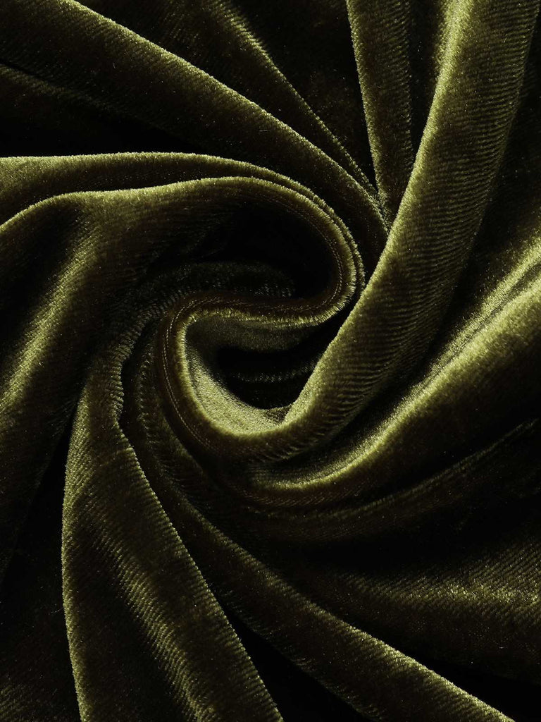 Green 1940s Tie Neck Velvet Jumpsuit