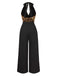 Gold 1930s Halter Neck Sequined Jumpsuit