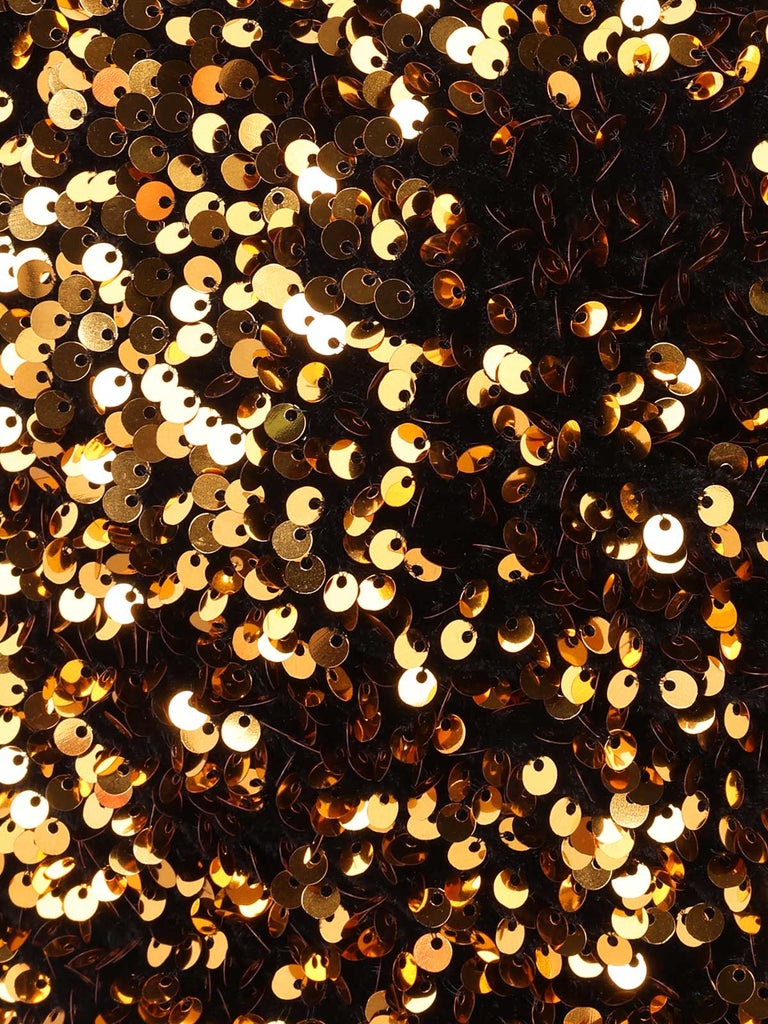 Gold 1930s Halter Neck Sequined Jumpsuit