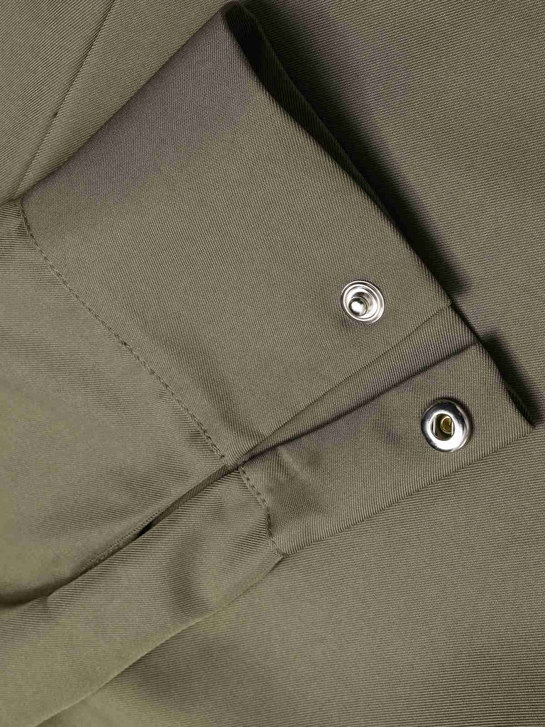 Green 1930s Solid Lapel Belted Jumpsuit