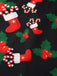 Black 1950s Christmas Santa Socks Halter Dress