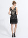 1920s V-Neck Plants Tassel Sequined Dress