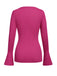 1970s Heart Cutout Knitted Solid Sweater