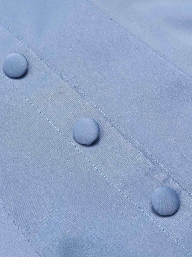 Blue 1950s Off-Shoulder Tulle Princess Dress