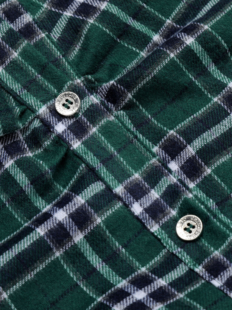 1950s 3/4 Sleeve Plaid Belt Dress