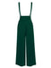 Green 1930s Solid Suspender Pants