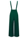 Green 1930s Solid Suspender Pants