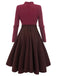 Black 1950s Plaid Knitting Dress