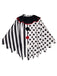 Black & White 1950s Halloween Horror Clown Cosplay Cloak