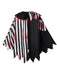 Black & White 1950s Halloween Horror Clown Cosplay Cloak