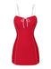 Red 1940s Bow Straps One-Piece Swimsuit