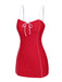Red 1940s Bow Straps One-Piece Swimsuit
