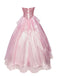 Pink 1970s Wicked Sequin Princess Layered Tulle Dress