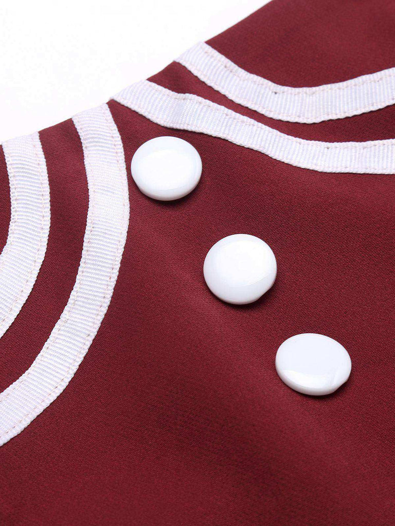 1950s Halter Navy Swing Dress