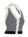 Black 1950s Knitting Stripes Halter Button Tops