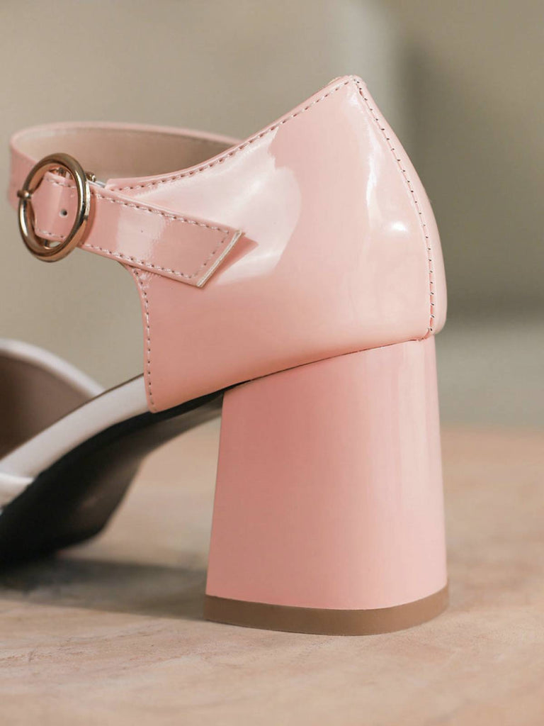 Retro Ankle Strap High Heels Shoes