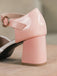 Retro Ankle Strap High Heels Shoes