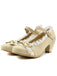Retro Bowknot Lace High Heels Shoes