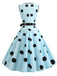 1950s Bow Polka Dot Swing Dress With Accessories Set