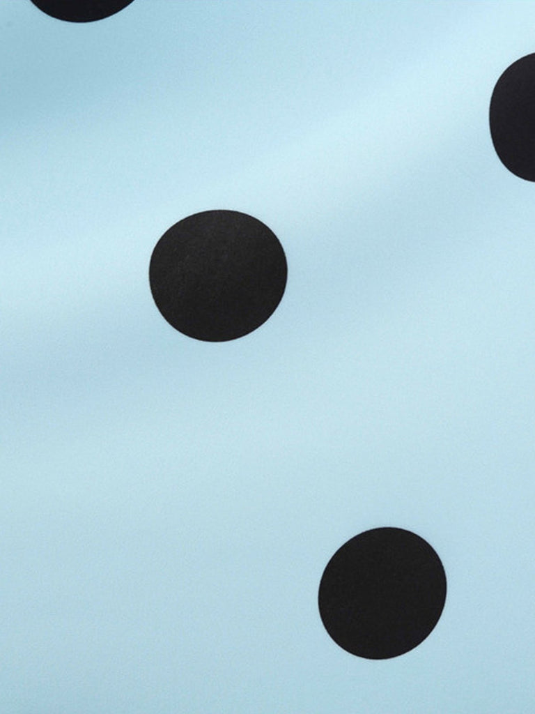 1950s Bow Polka Dot Swing Dress With Accessories Set