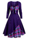 1950s Sweetheart Plaid Patchwork Dress