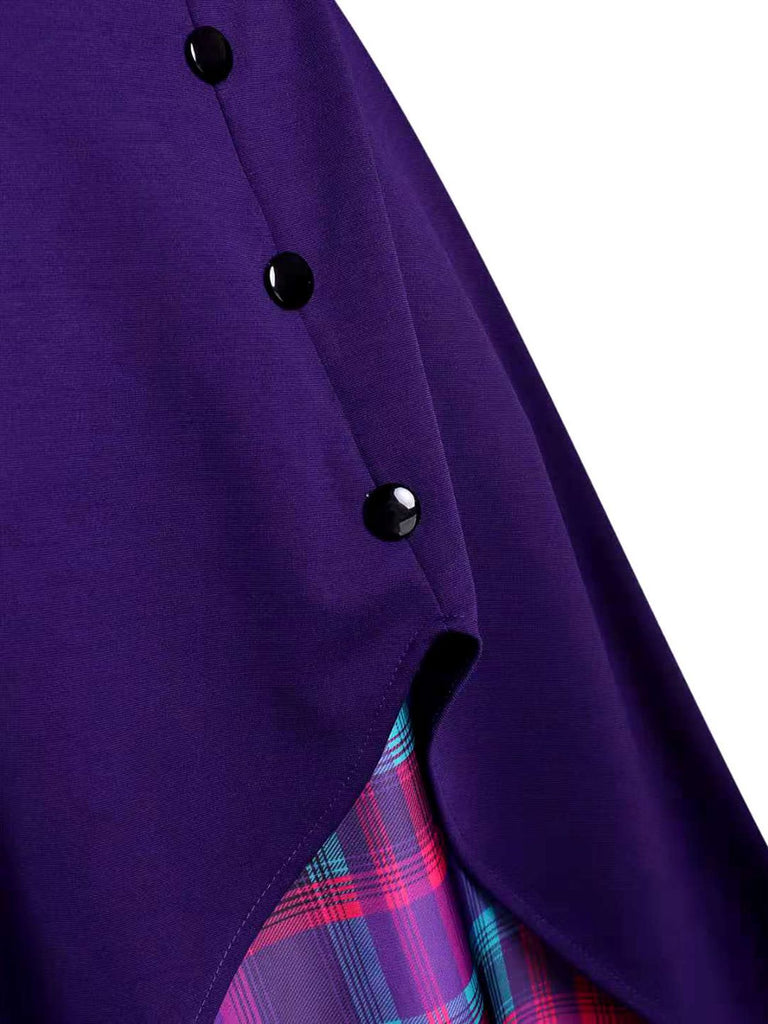 1950s Sweetheart Plaid Patchwork Dress