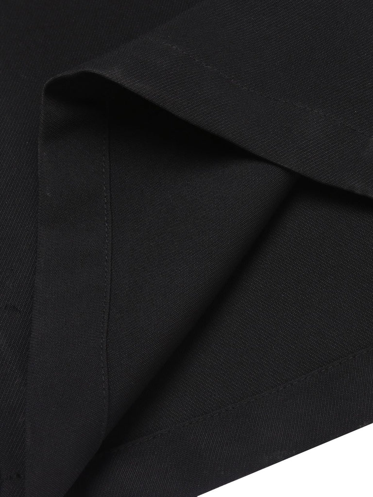 Green 1930s Solid Suspender Pants