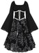 Halloween Gothic Spider Web Swing Dress