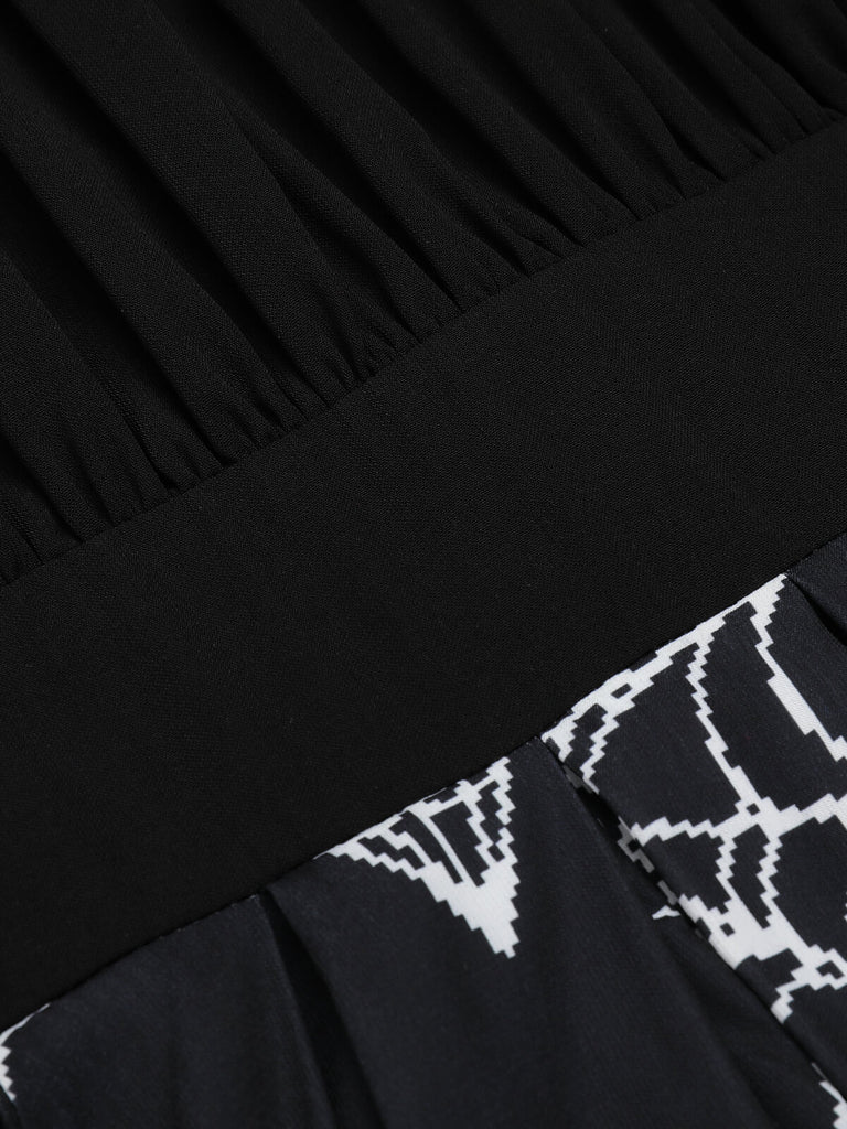 Halloween Gothic Spider Web Swing Dress