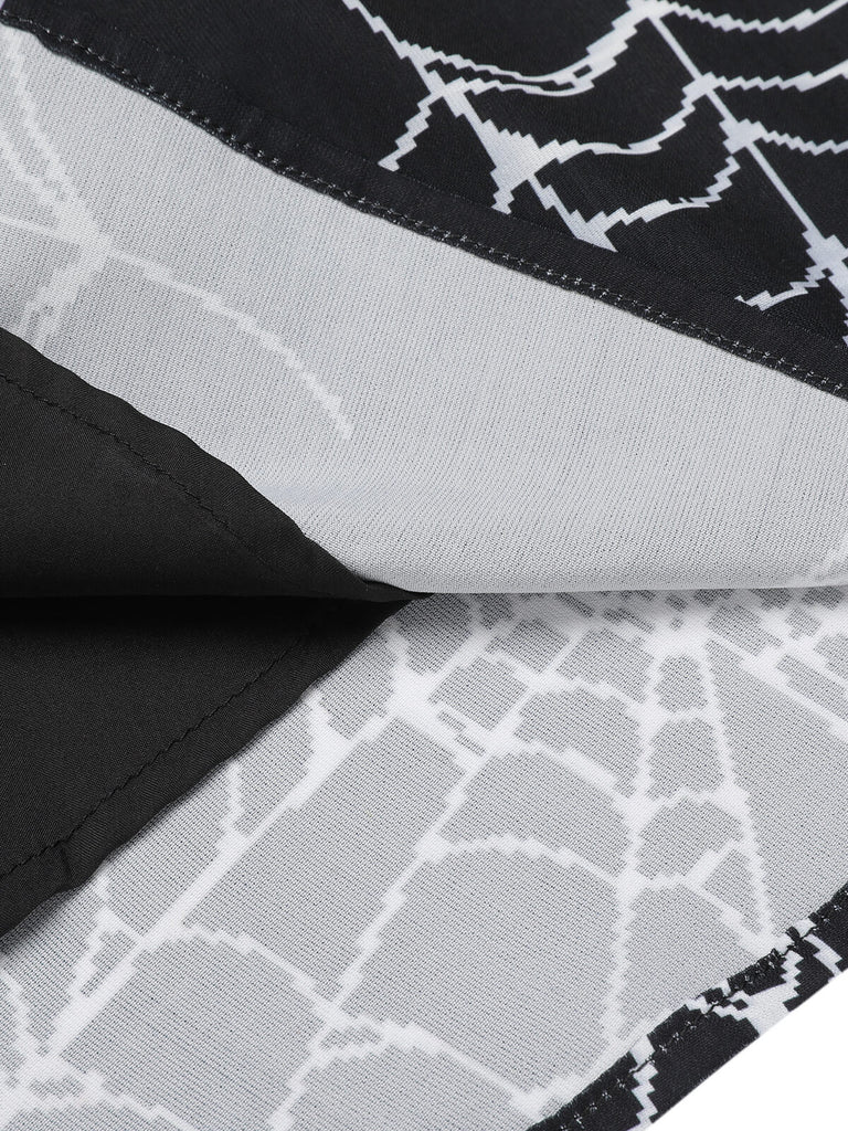 Halloween Gothic Spider Web Swing Dress