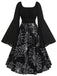Halloween Gothic Spider Web Swing Dress
