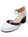 Retro Ankle Strap High Heels Shoes