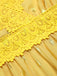 Yellow 1950s Lace Patchwork Polka Dots Dress