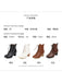 Retro Leather Medium Heel Lace-Up Combat Boots