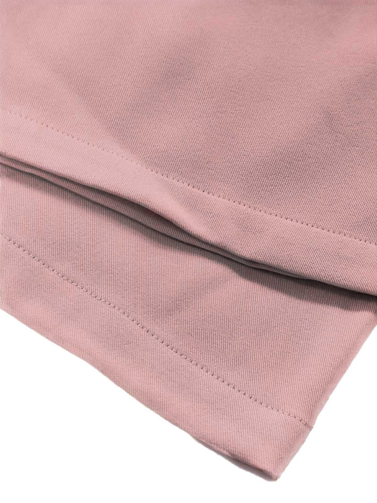 Pink 1950s High Waist Solid Pants