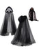 Halloween Retro Gothic Tulle Hooded Cape Cloak