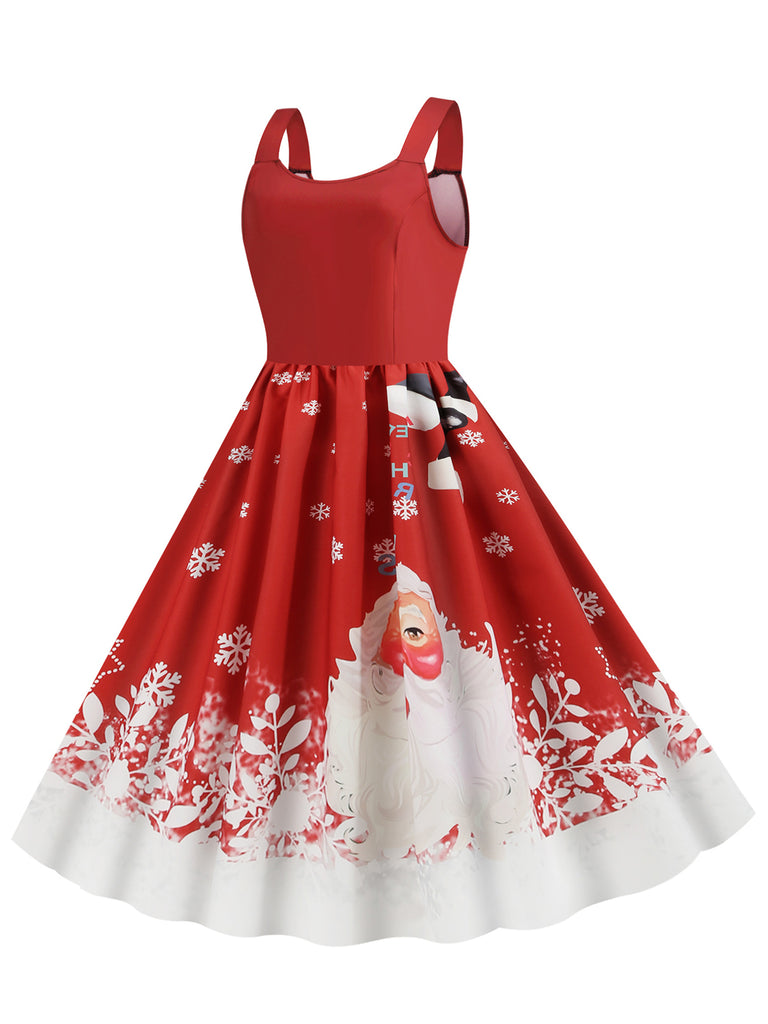 1950s Retro Christmas Santa Claus Swing Dress