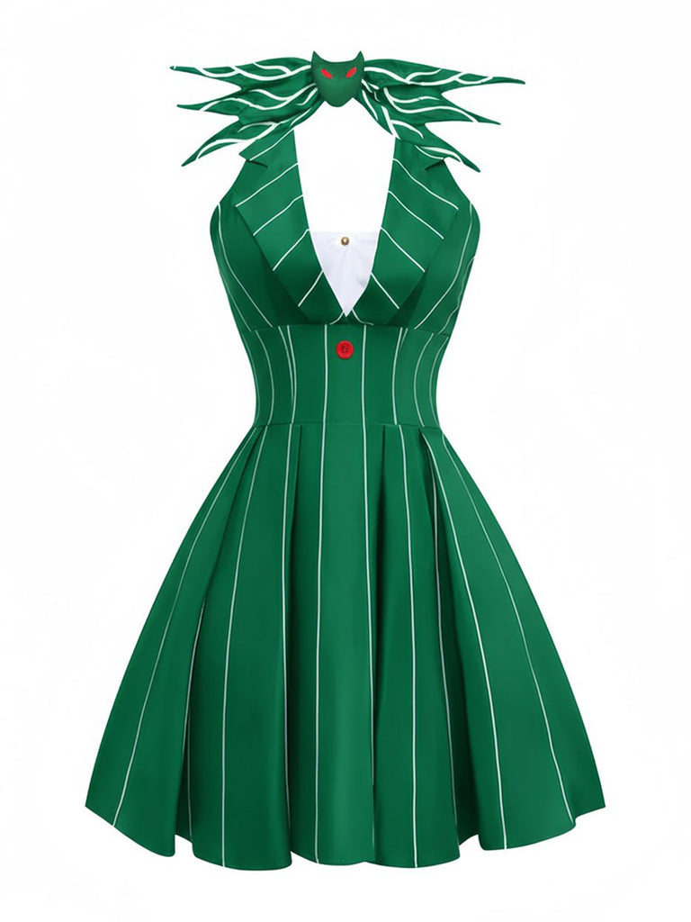 [Pre-Sale] 1960s Nightmare Before Christmas Bat Striped Dress