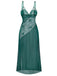 1930s Lace Embroidered Floral Slip Nightdress