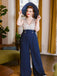 1950s Polka Dot Patchwork Button Jumpsuit